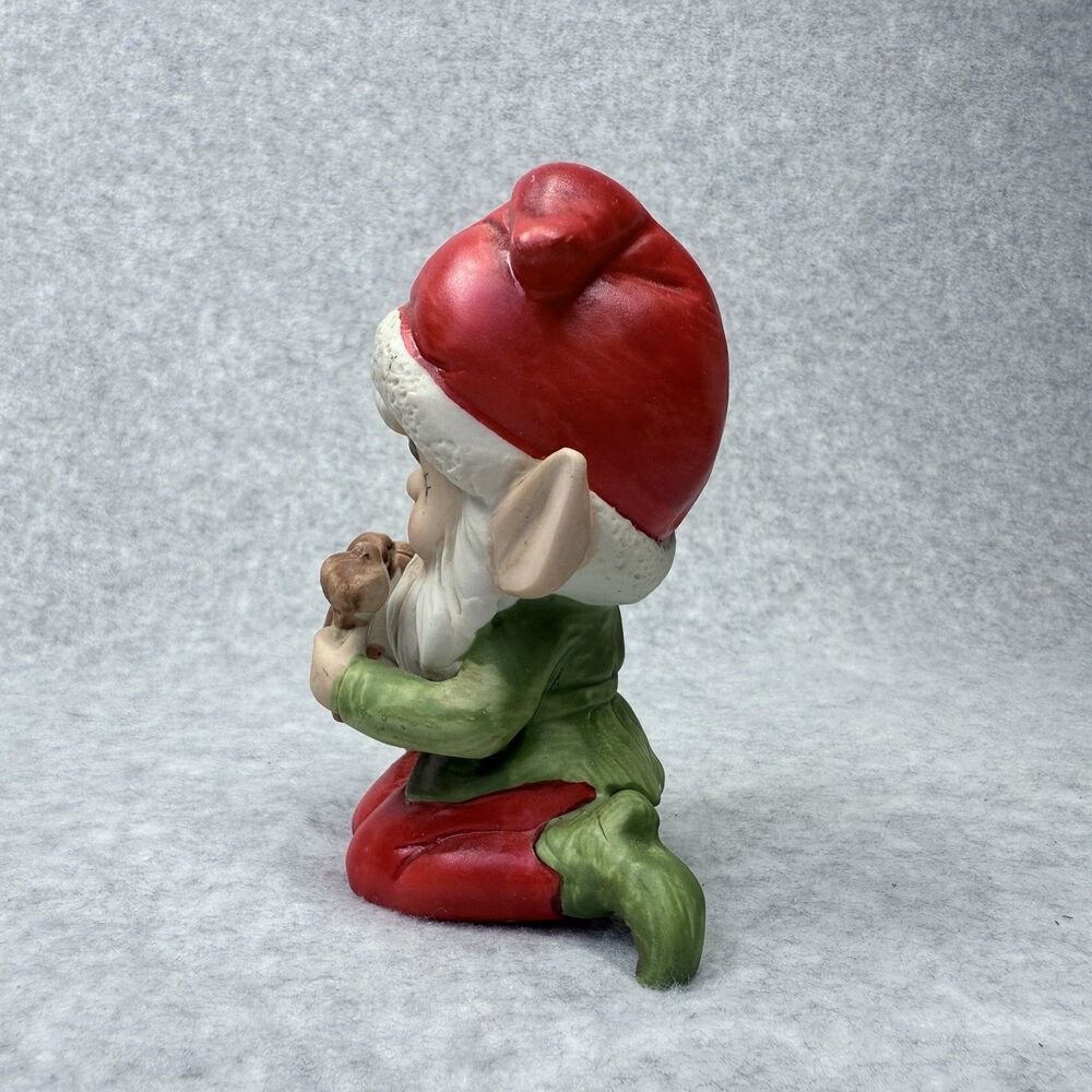 Vtg Homco Figurines Santa Elves Christmas Toy Makers 5406 Set Pixie Gnome - Picture 10 of 16